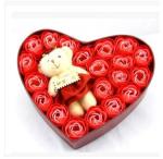 New creative promotion gift product wedding gift 20 flower soap with bear