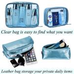5 In 1 PVC Leather Travel Transparent Cosmetic Bags