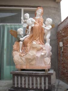 China Mother and baby stone sculpture factory