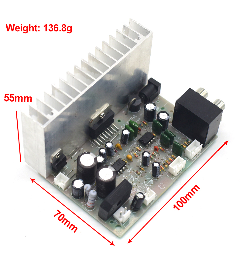 Professional Amplifier Digital Subwoofer Amplifier Board AC/DC 12V 2*38W TDA7379