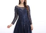 Spring Beautiful Long Sleeve Middle East Dresses Ladies V - Neck For Wedding