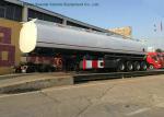 58m3 Stainless Steel Fuel Tanker Semi Trailer 4 Axles For Diesel ,Oil , Gasoline