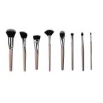Elegant Cosmetic Brush Set Flawless Look Light Pink Color Handle