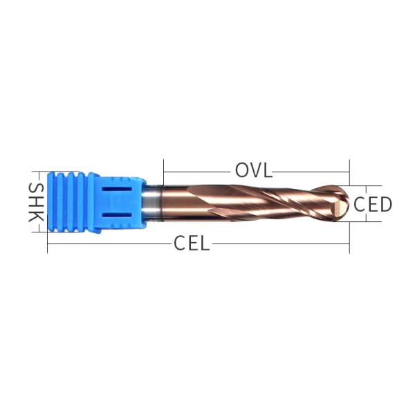 YingBa CNC Router Bits Customized Tungsten 2 Flute Endmill With Coating Solid Carbide End Mill CNC Bit for Wood Working