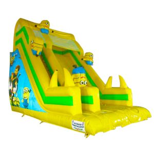China Children Fun Park Yellow Inflatable Minions Slide For Rentals on sale