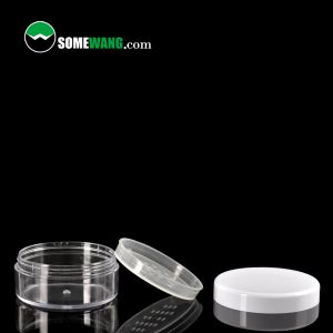 24g Clear Empty Loose Powder Container Round Makeup Reusable Plastic Jar Travel