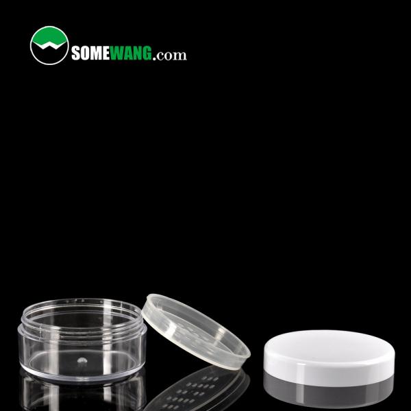 24g Clear Empty Loose Powder Container Round Makeup Reusable Plastic Jar Travel