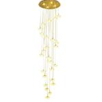 Duplex building living room lamp creative ingot crystal villa pendant light