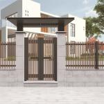 Pretreatment Double Iron Storm Aluminium Fence Gate For Outdoor Living Space