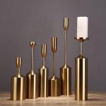 Golden Lighthouse Long Stem Metal Candle Holder For Home Decoration