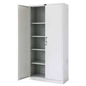 China Swing Door Metal Filing Cabinet Knock Down Configuration With Aluminium Alloy Recessed Handle factory