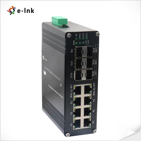 Industrial L2+ 8-Port 10 / 100 / 1000T 802.3at PoE + 6-Port 1000X SFP Managed