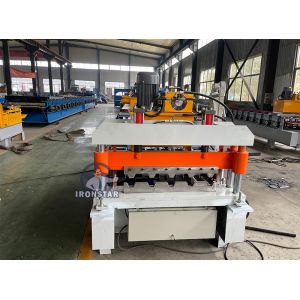 Automatic curved roof sheet roll forming machine