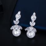 Pearl Necklace Set Earrings Rings Women CZ Wedding Jewelry Sets 2021 NewWedding