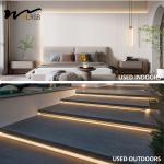 Outdoor LED Light Strip 110V 220V Double Rows White and Warm White Dual Color