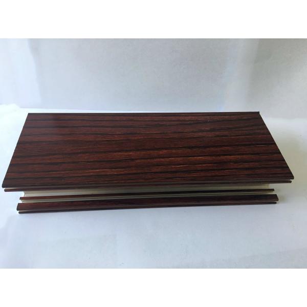 Square Wood Finish Aluminium Profiles For Led Strip Lighting Corrosion Resistance