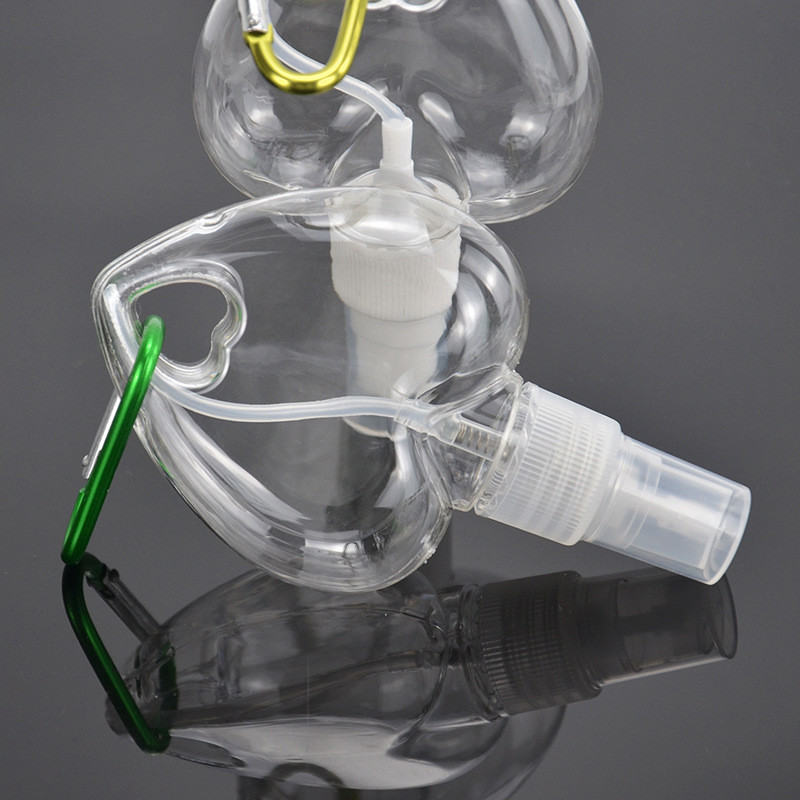 1.69oz 50ml Alcohol Hand Sanitizer Dispenser Bottles Empty Refill Mini Heart Shaped Keychain