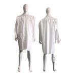 Nonwoven Disposable White Button Closure Lab Coat S-2XL