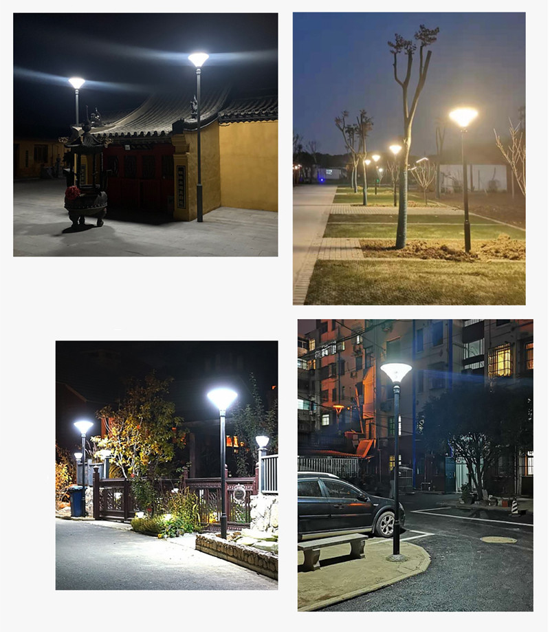 Irradiation Area Pathway Solar Garden Light High Brightness Decorative Commercial