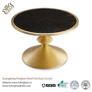 China Black Bronze Coffee Table Antique Style , Oversized / Large Round End Table factory