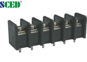 China UL94-V0 Brass Black PCB Terminal Blocks 20A / 300V M4 Screw 9.525mm Pitch factory