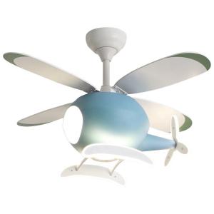 China Custom Helicopter Ceiling Fan Light , Airplane Ceiling Fan Remote Control For Kids Room factory