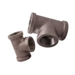 Cast Black Malleable Pipe Fitting Tee DN15 Threaded
