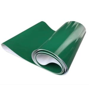 China 3 Layers PVC Belt 5000mm Length Green Light Conveyor Belt Weather Resistant For Food Industry factory