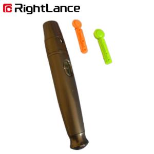 China ABS Adjustable Black Blood Lancet Pen Pain Free Lancing Device For Glucose Test factory