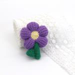 3D Doll Key Chain Purple Wool Manual Flower For Clothes OEM ODM