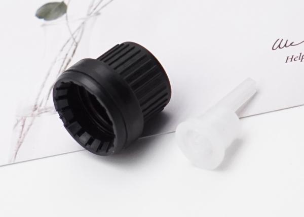 CRC Plastic Screw Cap With Insert For Glass Bottles 18mm Black Tamper Evident