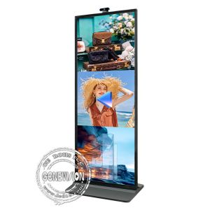 70 Inch Full Screen Displaying IR Touch Screen LCD Stretched Kiosk With Camera