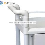 ISO 13485 Two Shelf Medical Trolley Cart Four Steel Pipes