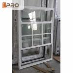 Vertical Aluminium Double Hung Window For Houses / Glass Top Hung Window