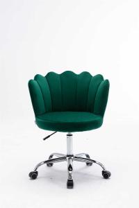 China Tomile Curved Backrest Seashell Living Room Office Chair Silver Feet Base factory