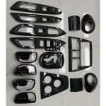 Car Interior Accessories Decoration Cover Trim ABS Carbon Fiber Black For Toyota