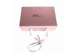 Embossing Logo Folding Gift Boxes Pink Color Rose For Clothing Packaging