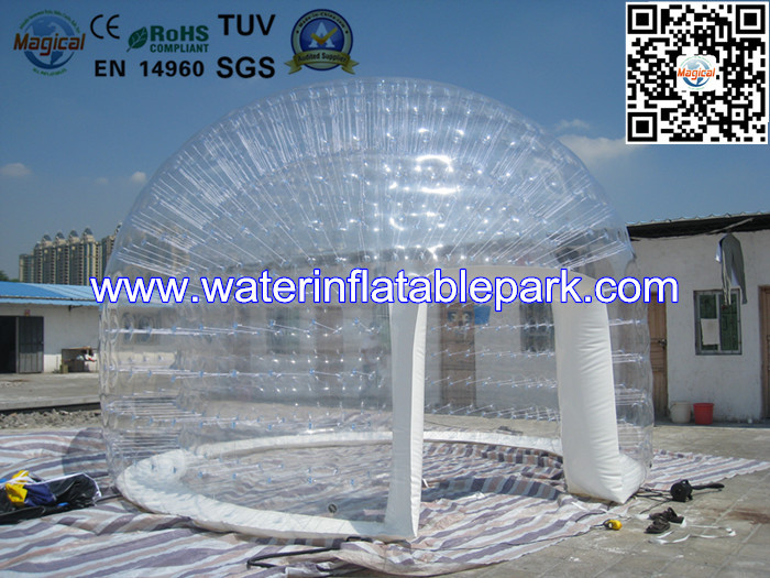 0.8mm Transparent PVC Inflatable Bubble Tent / Airtight Clear Dome Tent For Party