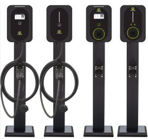 China AC EVSE Charging Station 16A 32A Wall Mount Mode 3 Electric Car Wallbox Charger factory