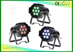 China Slim Par64 7 x 15w Led Par Light Rgbwa Uv 6in1 Indoor Cast Aluminum House Led Par Can Light For Wedding Décor factory