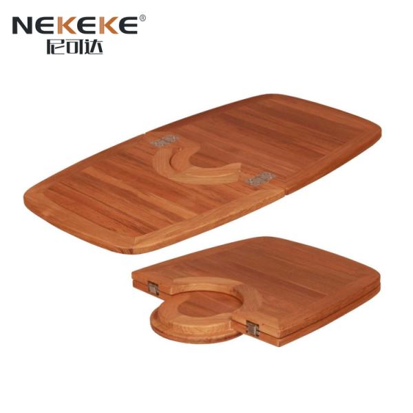 Foldable Design Teak Wood Table Top 900X500mm 570X 500mm Barrel Shaped