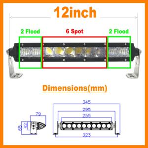 China 13.5&quot; 5D 60W 5400lm Pro Optic Single Row LED Light Bar Spot Jeep 4WD BOAT ATV 40/42 factory