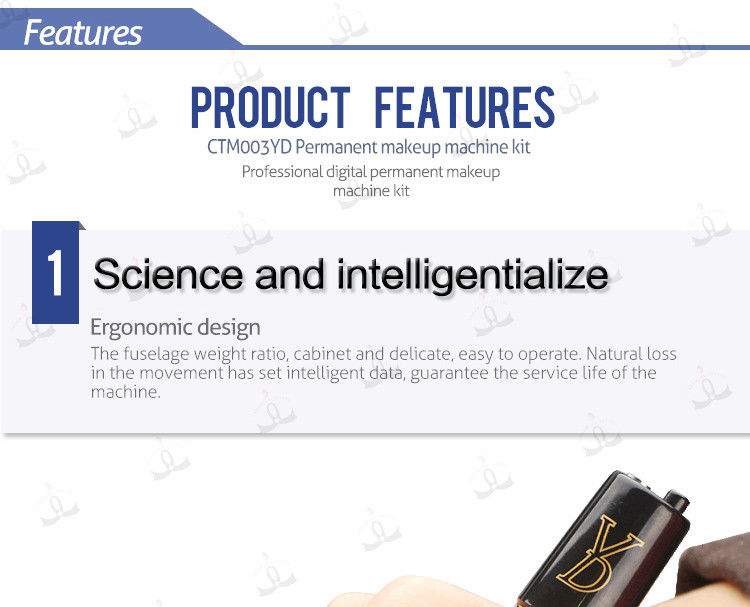 Noiseless Semi Permanent Makeup Machine Kit Microblading Tattoo Pen Set