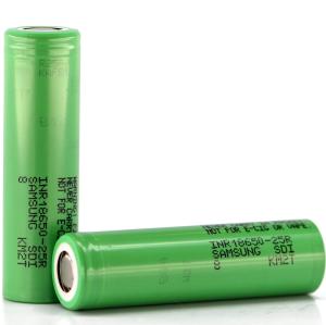China Samsung 25R 18650 2500mAh 20A Battery 3.6V Cylindrical Lithium Ion Cell INR18650-25R factory