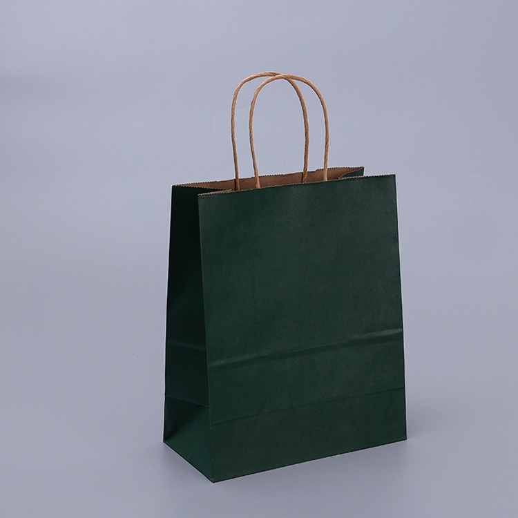 Competitive Eco-Friendly Folding Brown Kraft Paper Shopping Bag with Customized Logo