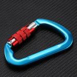 Customized Logo and Color Aluminum D Shape Climbing Snap Hook 30KN for Outdoor