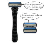 6 Blades Disposable Facial Razor Women with Razor Head Refills