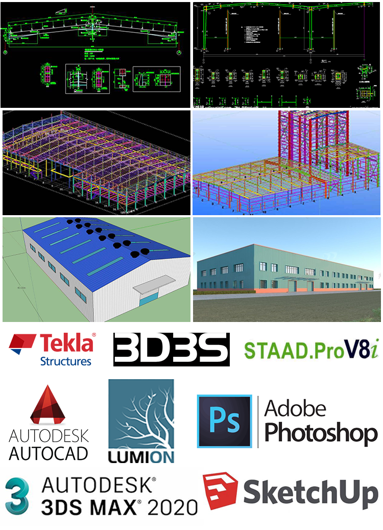 STEEL structure warehouse buildings aluminum structure large storage structure prefab houses agriculture warehouse