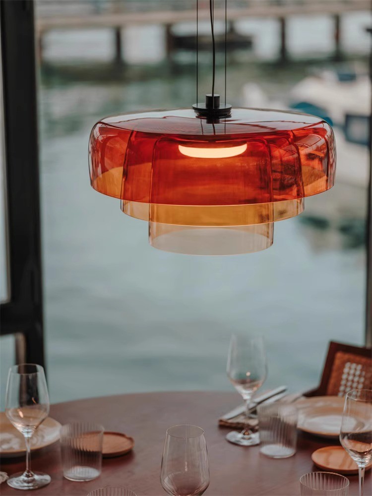 Nordic Simple Colorful Glass Restaurant Pendant Lamps For Bar Living Dining Room Hanging Light(WH-AP-557)