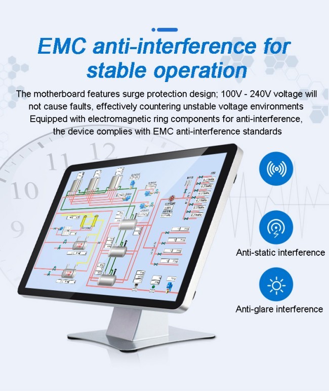 Customized IP65 Embedded 10.1-inch Rear-Mount Capacitive Touch Display HMI DC HD-MI Screen ﻿